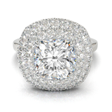 White Gold Double Halo Frame