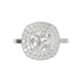 White Gold Double Halo Frame