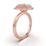 Rose Gold Double Halo Frame