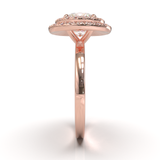 Rose Gold Double Halo Frame