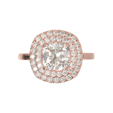 Rose Gold Double Halo Frame