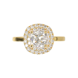 Yellow Gold Double Halo Frame