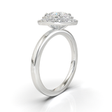 White Gold Double Halo Frame