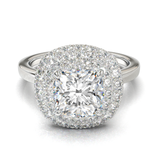 White Gold Double Halo Frame