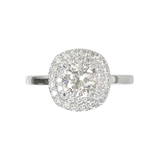 White Gold Double Halo Frame