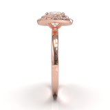 Rose Gold Double Halo Frame
