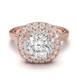 Rose Gold Double Halo Frame