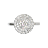 White Gold Double Halo Frame