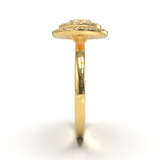 Yellow Gold Double Halo Frame