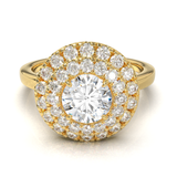Yellow Gold Double Halo Frame