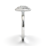White Gold Double Halo Frame