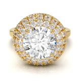 Yellow Gold Double Halo Frame