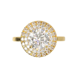 Yellow Gold Double Halo Frame
