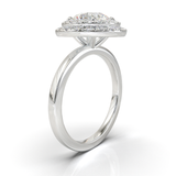 White Gold Double Halo Frame