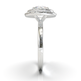 White Gold Double Halo Frame