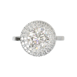 White Gold Double Halo Frame
