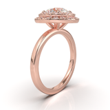 Rose Gold Double Halo Frame