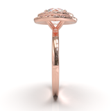 Rose Gold Double Halo Frame