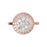 Rose Gold Double Halo Frame