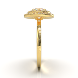Yellow Gold Double Halo Frame
