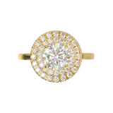 Yellow Gold Double Halo Frame