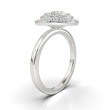 White Gold Double Halo Frame