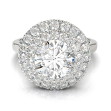 White Gold Double Halo Frame