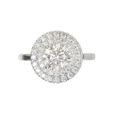 White Gold Double Halo Frame