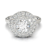 White Gold Double Halo Frame