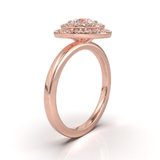 Rose Gold Double Halo Frame