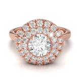 Rose Gold Double Halo Frame