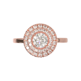 Rose Gold Double Halo Frame