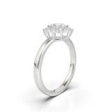 Halo Flower Frame 0.02 White Gold