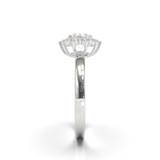 Halo Flower Frame 0.02 White Gold