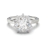 Halo Flower Frame 0.02 White Gold