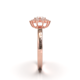 Halo Flower Frame 0.02 Rose Gold