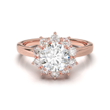 Halo Flower Frame 0.02 Rose Gold