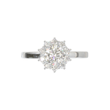 Halo Flower Frame 0.02 White Gold