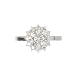 Halo Flower Frame 0.02 White Gold