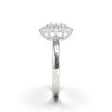 Halo Flower Frame 0.02 White Gold