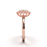 Halo Flower Frame 0.02 Rose Gold