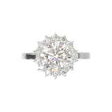 Halo Flower Frame 0.02 White Gold