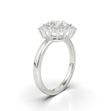 Halo Flower Frame 0.02 White Gold