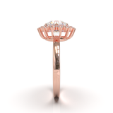 Halo Flower Frame 0.02 Rose Gold