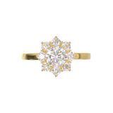 Halo Flower Frame 0.05 Yellow Gold