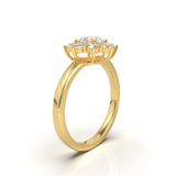 Halo Flower Frame 0.05 Yellow Gold