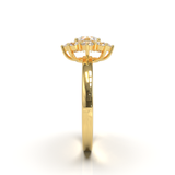Halo Flower Frame 0.05 Yellow Gold