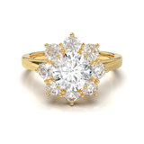 Halo Flower Frame 0.05 Yellow Gold