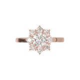 Halo Flower Frame 0.05 Rose Gold