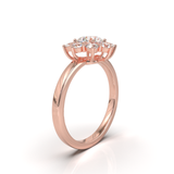 Halo Flower Frame 0.05 Rose Gold